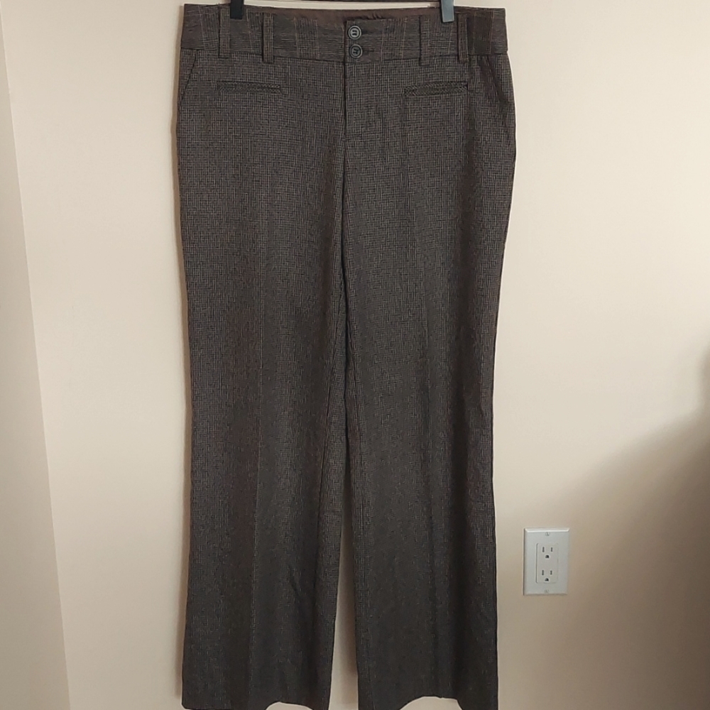 Brown herringbone pants